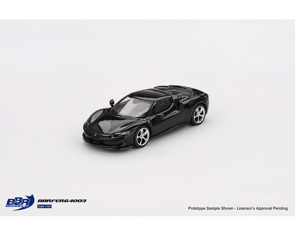 BBR Models 1:64 Ferrari 296 GTB - Nero Daytona - Limited Edition