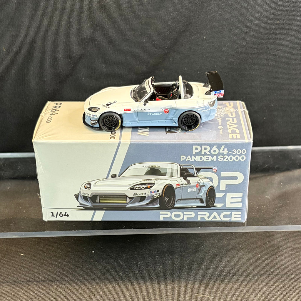 Pop Race Honda S2000 Pandem RHD White & Blue Gray