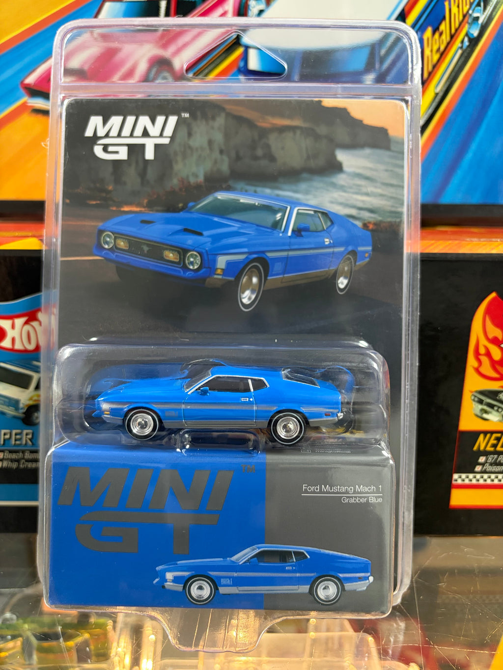 Mini GT #1138 Ford Mustang Mach 1 Grabber Blue