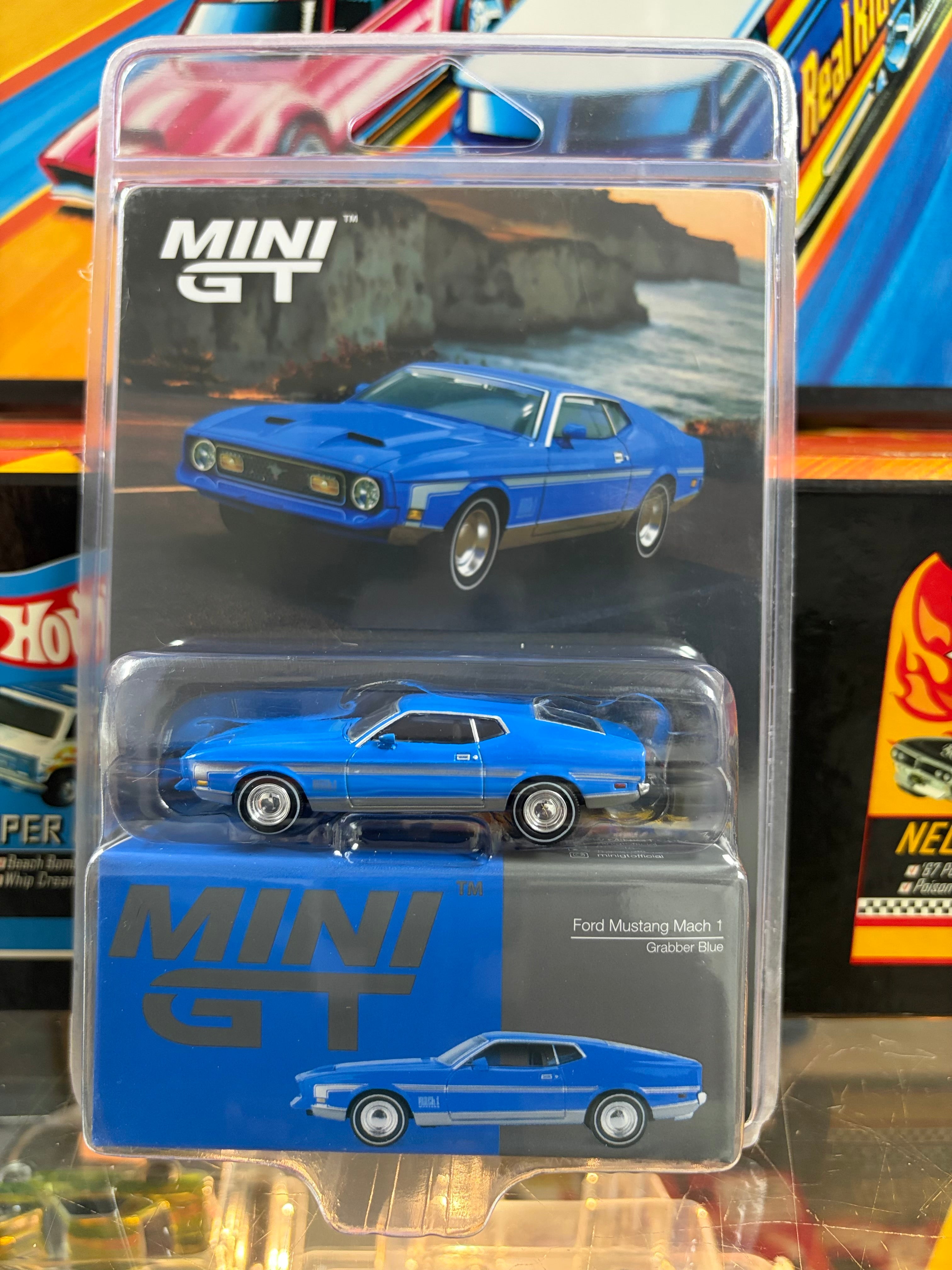 Mini GT #1138 Ford Mustang Mach 1 Grabber Blue