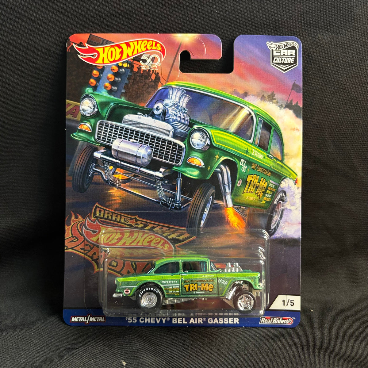 Hot Wheels Car Culture Drag Strip Demons '55 Chevy Bel Air Gasser
