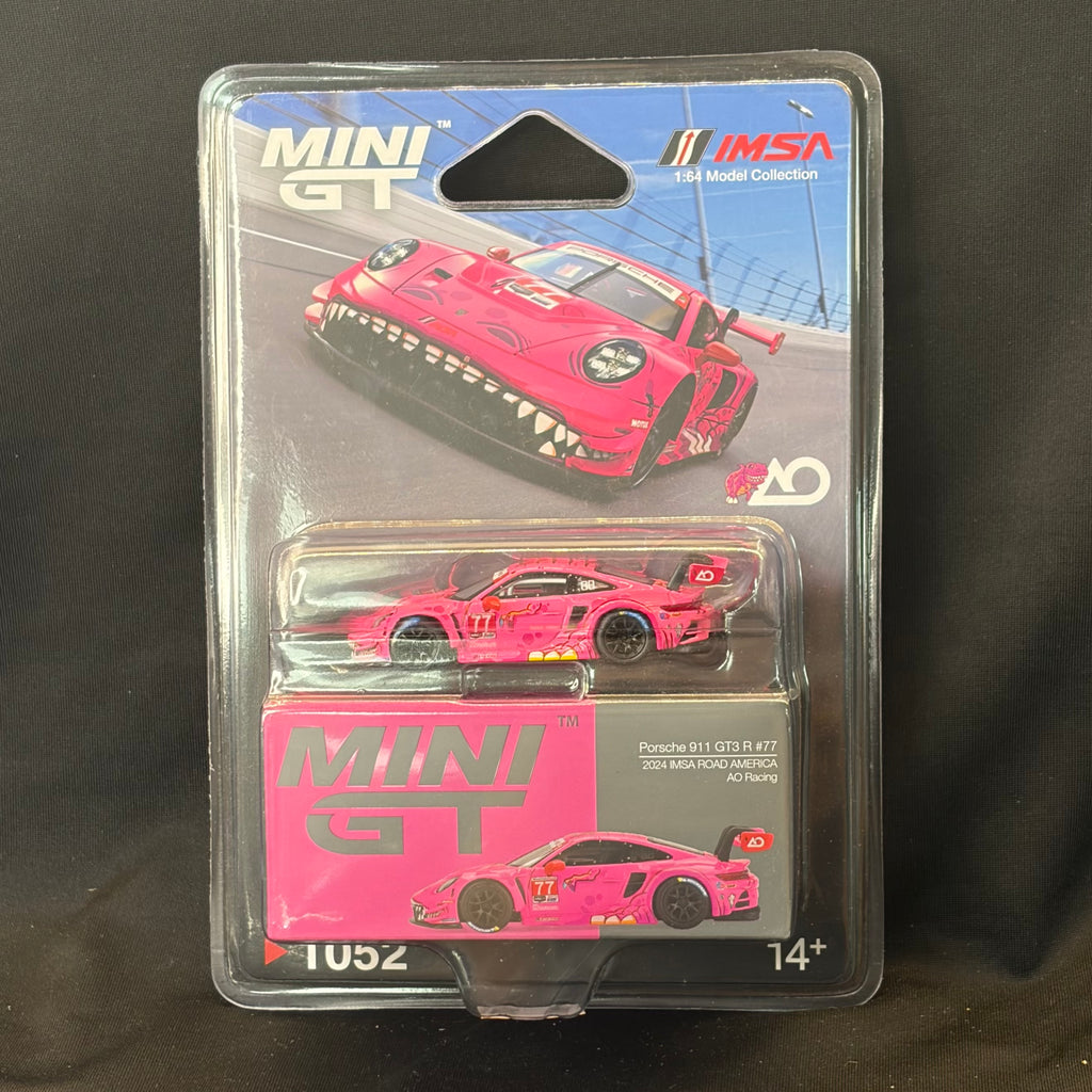Mini GT #1052 Porsche 911 GT3 R #77 AO Racing Roxy