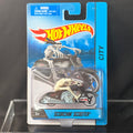 Hot Wheels City Black Scorchin' Scooter with Skeleton Rider