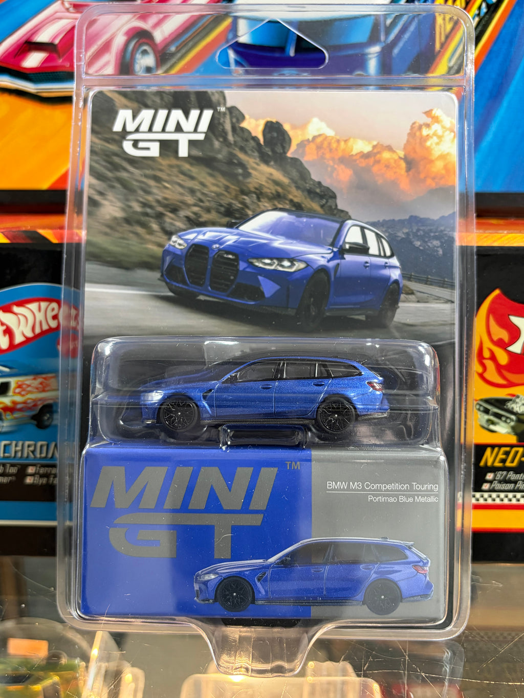 Mini GT #1090 BMW M3 Competition Touring Portimao Blue Metallic