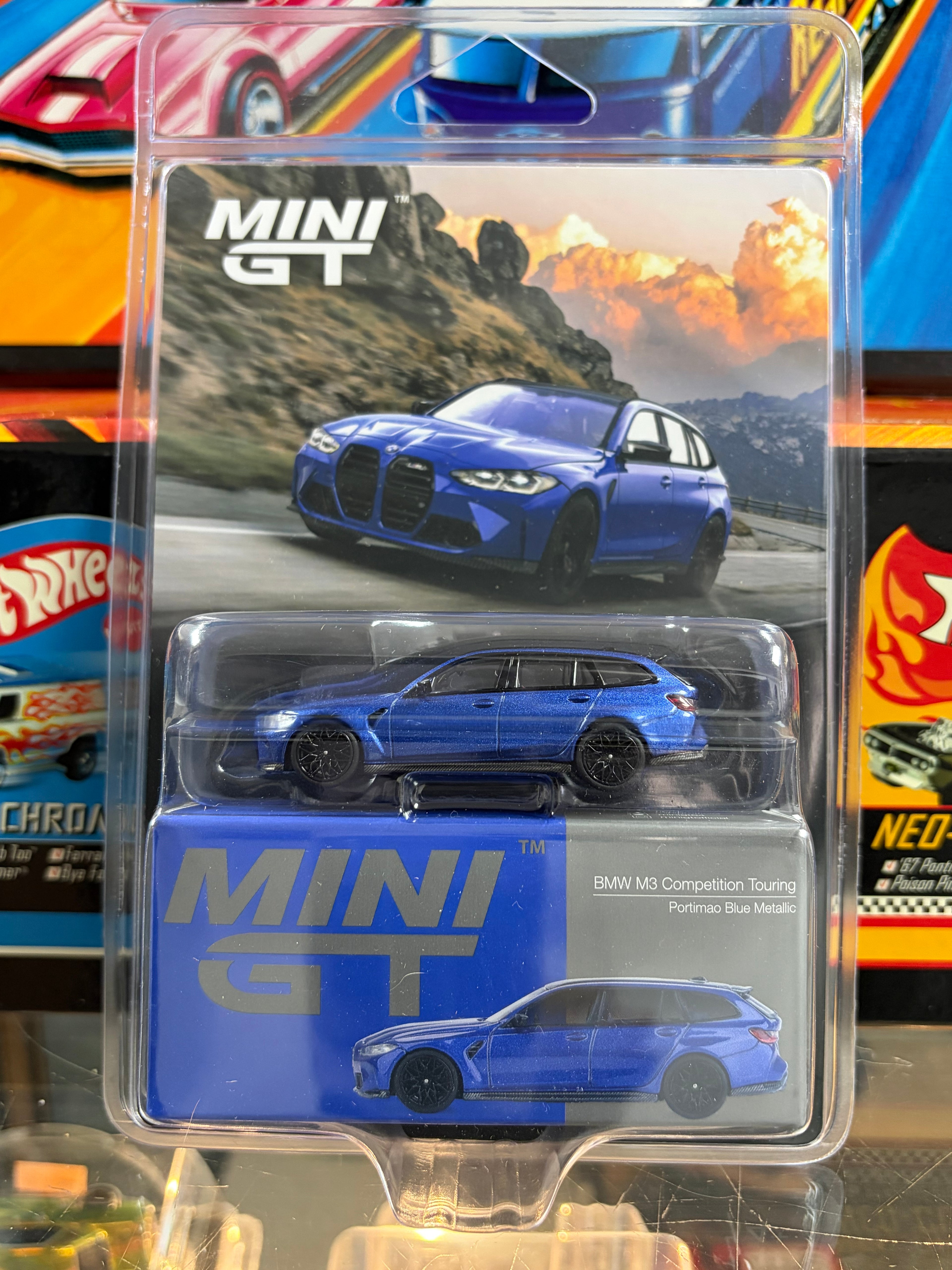 Mini GT #1090 BMW M3 Competition Touring Portimao Blue Metallic