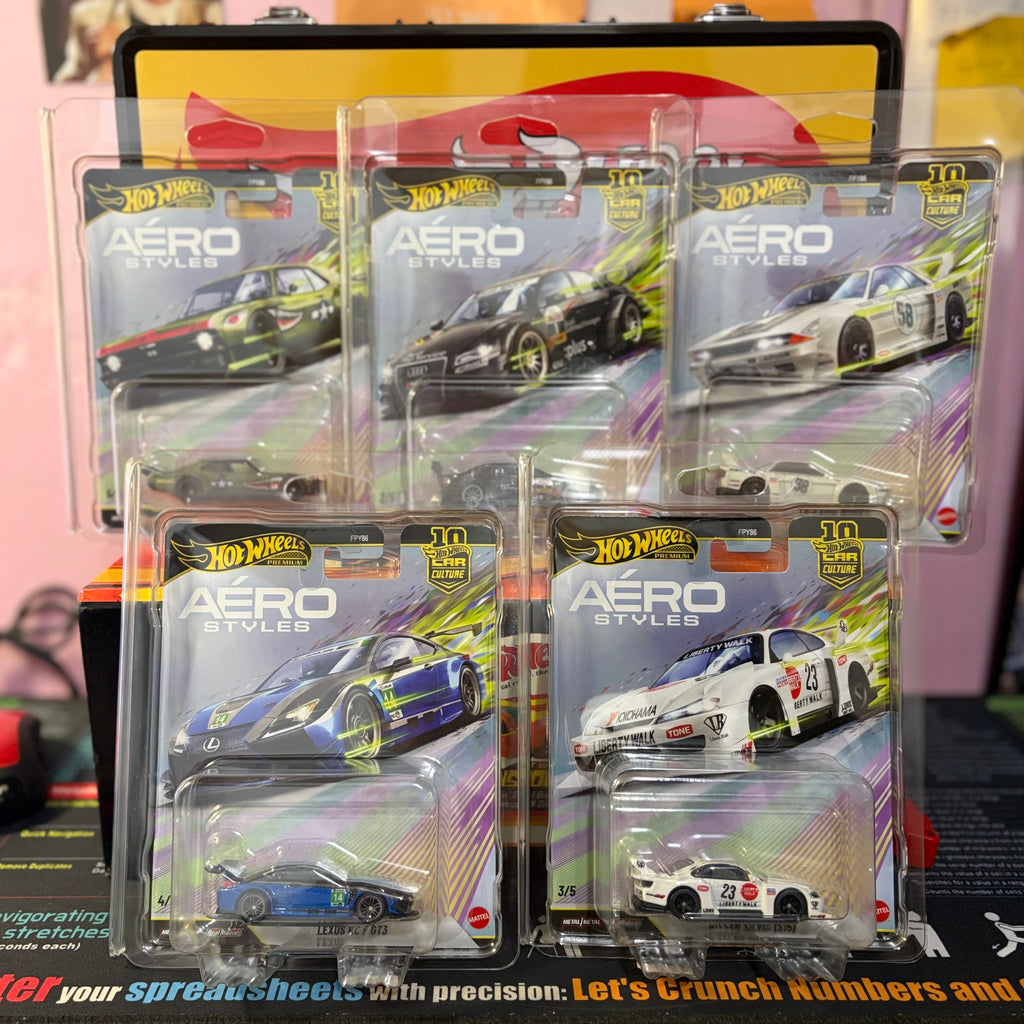 Hot Wheels Premium Car Culture Aero Styles Full Set (5 Cars)