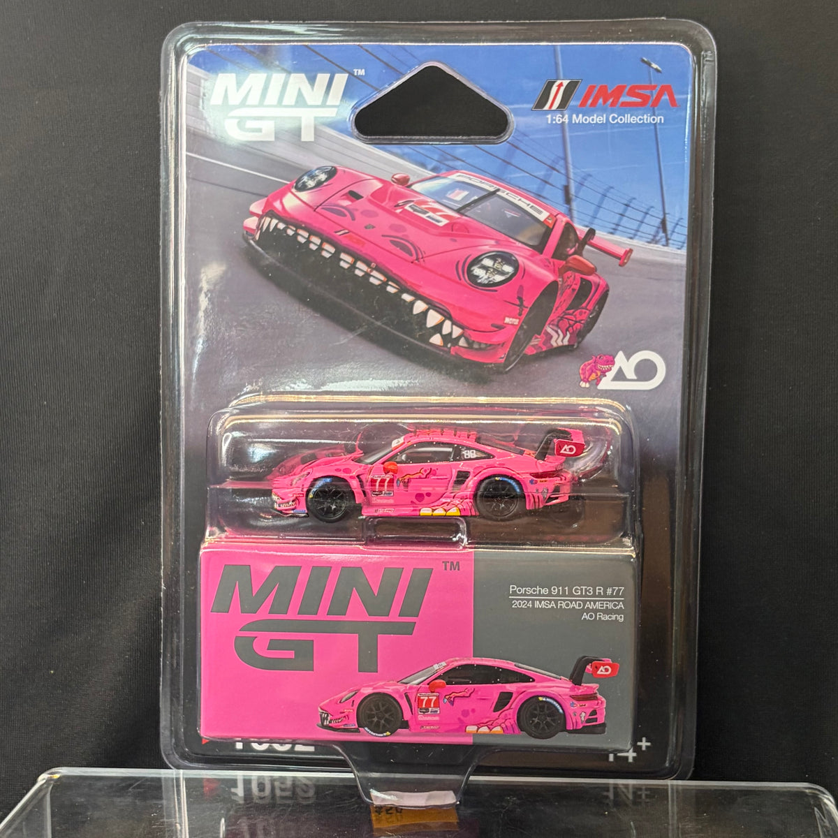 Mini GT #1052 Porsche 911 GT3 R #77 AO Racing Roxy