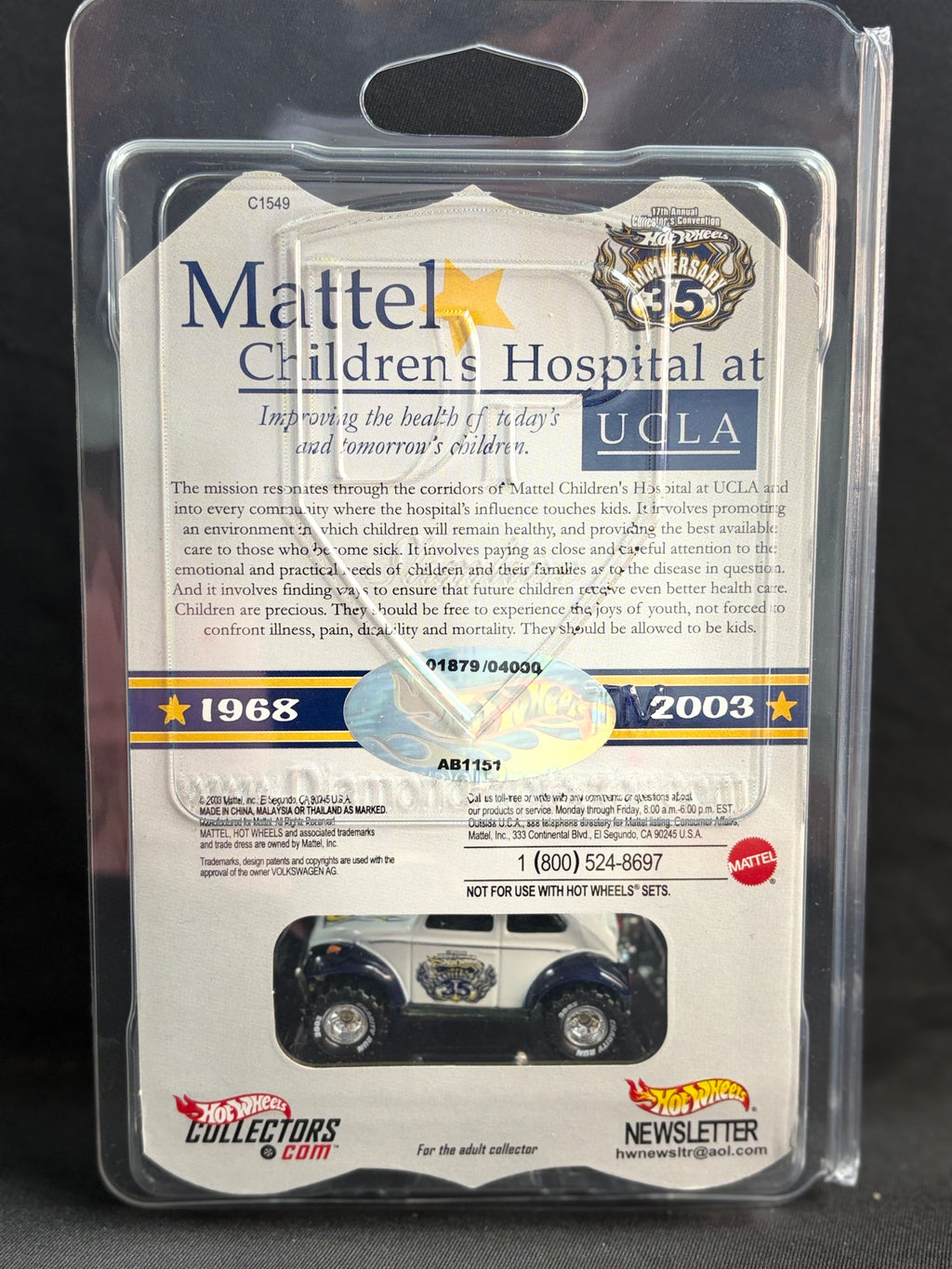 Hot Wheels 2003 Collector's Convention Baja Bug Charity Exclusive