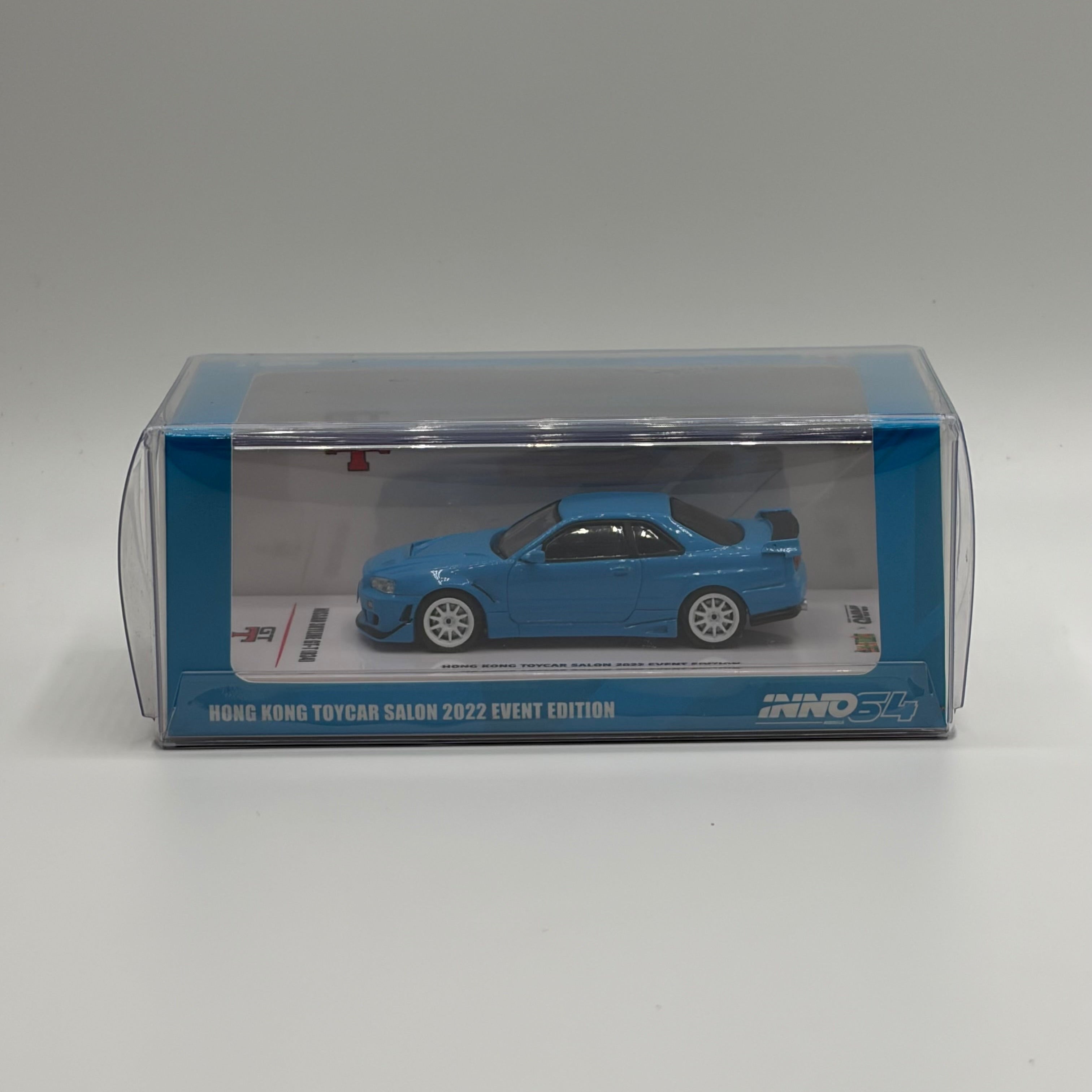 INNO64 Nissan Skyline R34 Baby Blue Hong Kong ToyCar Salon 2022 Event Edition 1:64