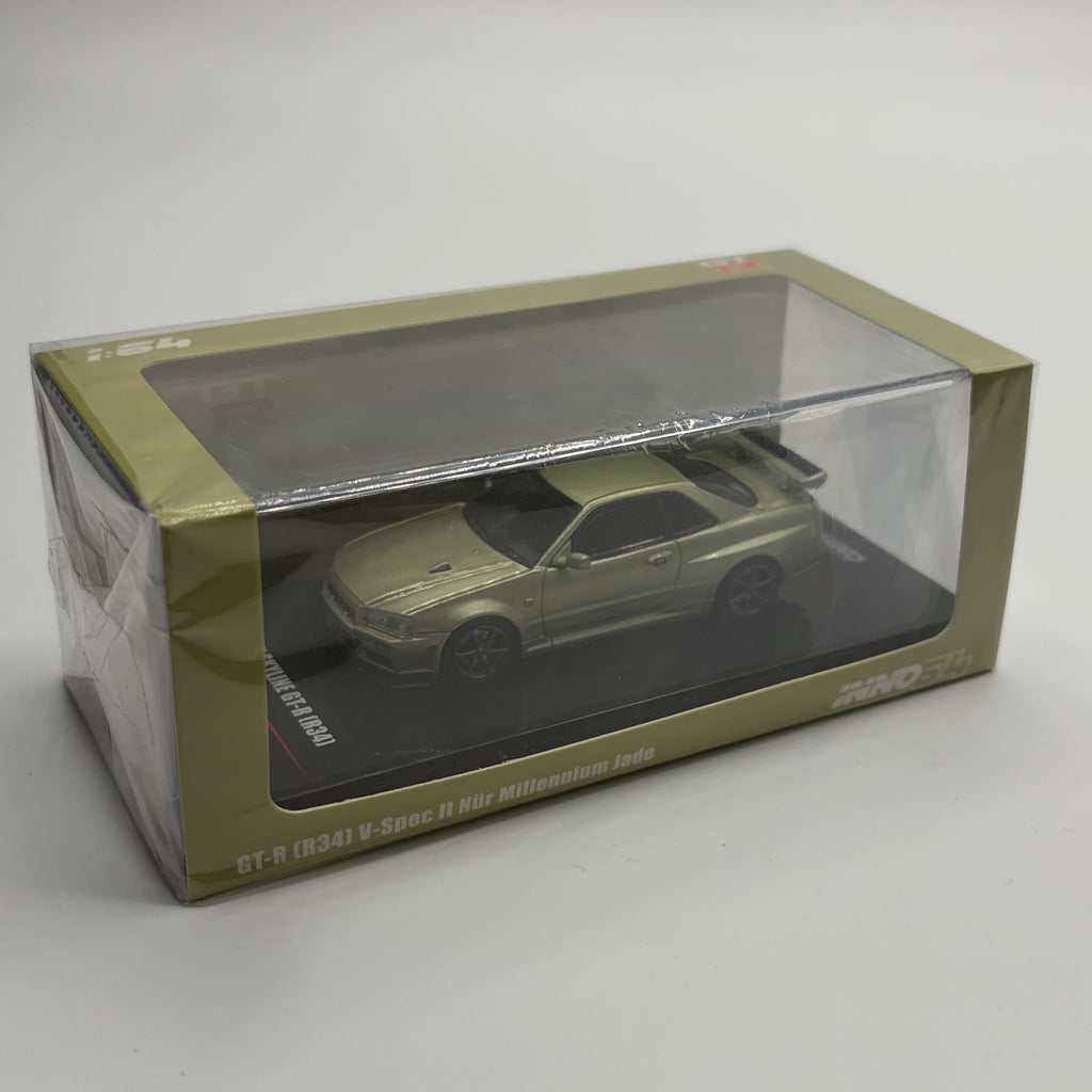 INNO64 Nissan Skyline GT-R (R34) V-Spec II Nür Millennium Jade 1:64