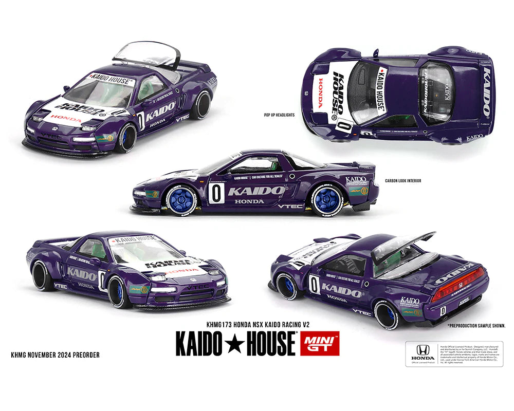 Kaido House x Mini GT Honda NSX Racing V2 Purple #173