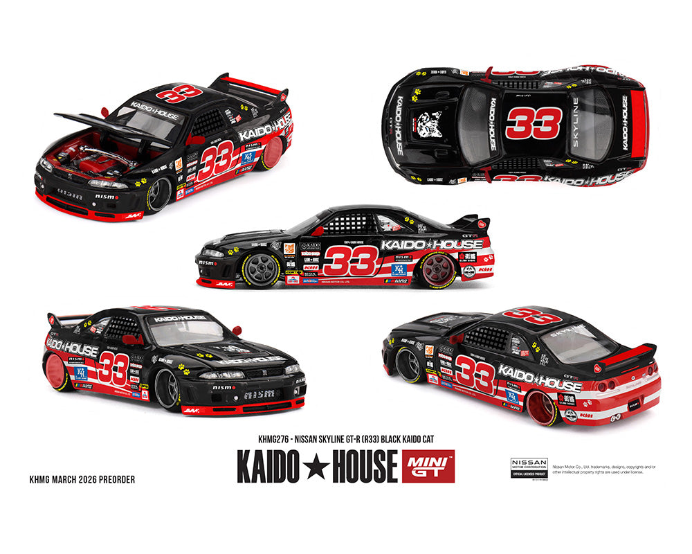 Kaido House #276 Nissan Skyline GT-R (R33) Black Kaido Cat