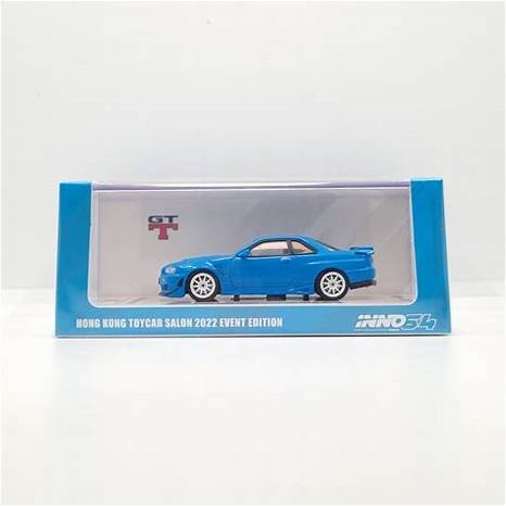 INNO64 Nissan Skyline R34 Baby Blue Hong Kong ToyCar Salon 2022 Event Edition 1:64