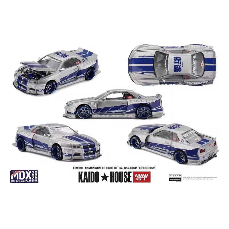 Kaido House #281 Nissan Skyline GT-R R34 Kaido Works 1:64 MDX 2026