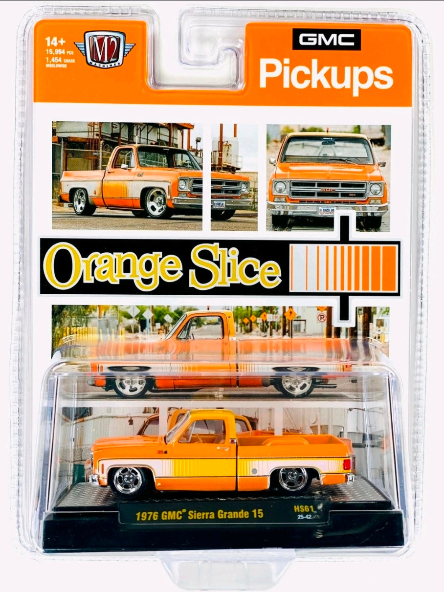 M2 Machines GMC Pickups Orange Slice 12-Piece Set - 1 Chase Per Box