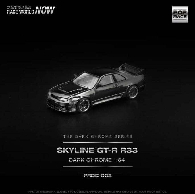 Pop Race Nissan Skyline GT-R R33 in Dark Chrome