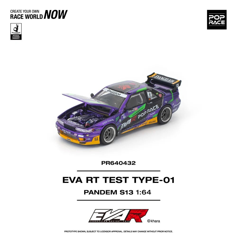 Pop Race 1:64 EVA RT Test Type-01 Pandem S13 - Purple