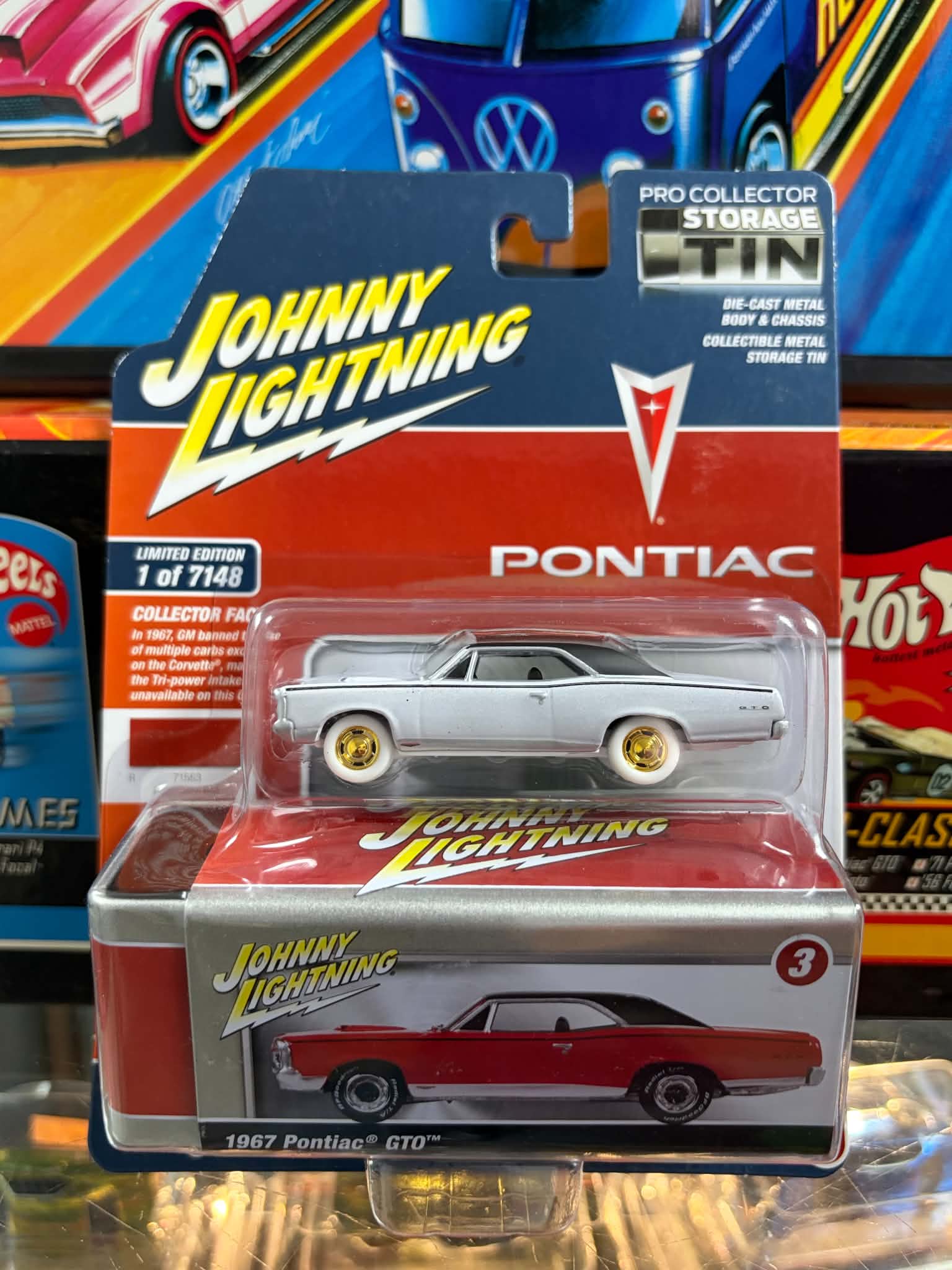 Johnny Lightning 1967 Pontiac GTO Collector Storage Tin White Lightning
