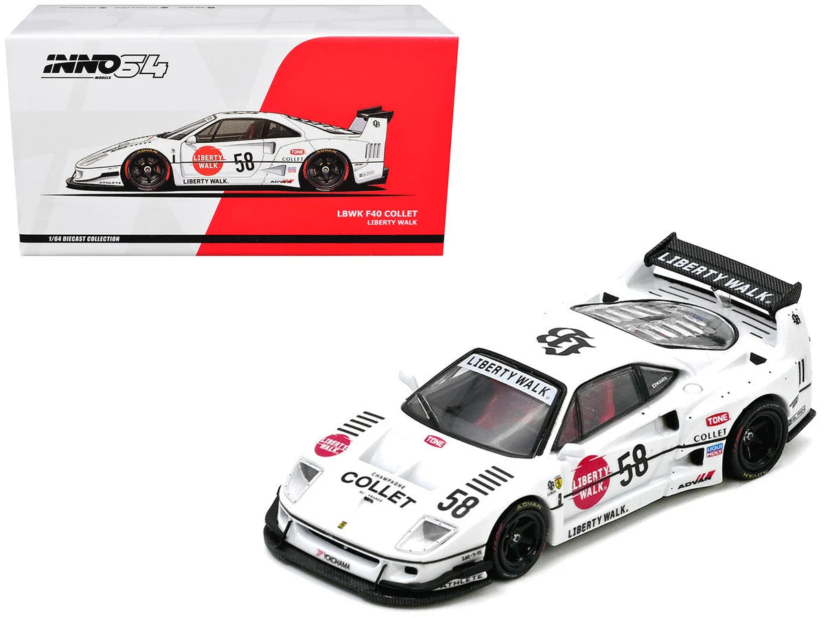 LBWK F40 #58 White Collet 1/64 by Inno Models (Possible Chase)