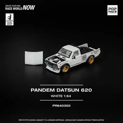PopRace 1/64 Pandem Datsun 620 - White (PR64-350)