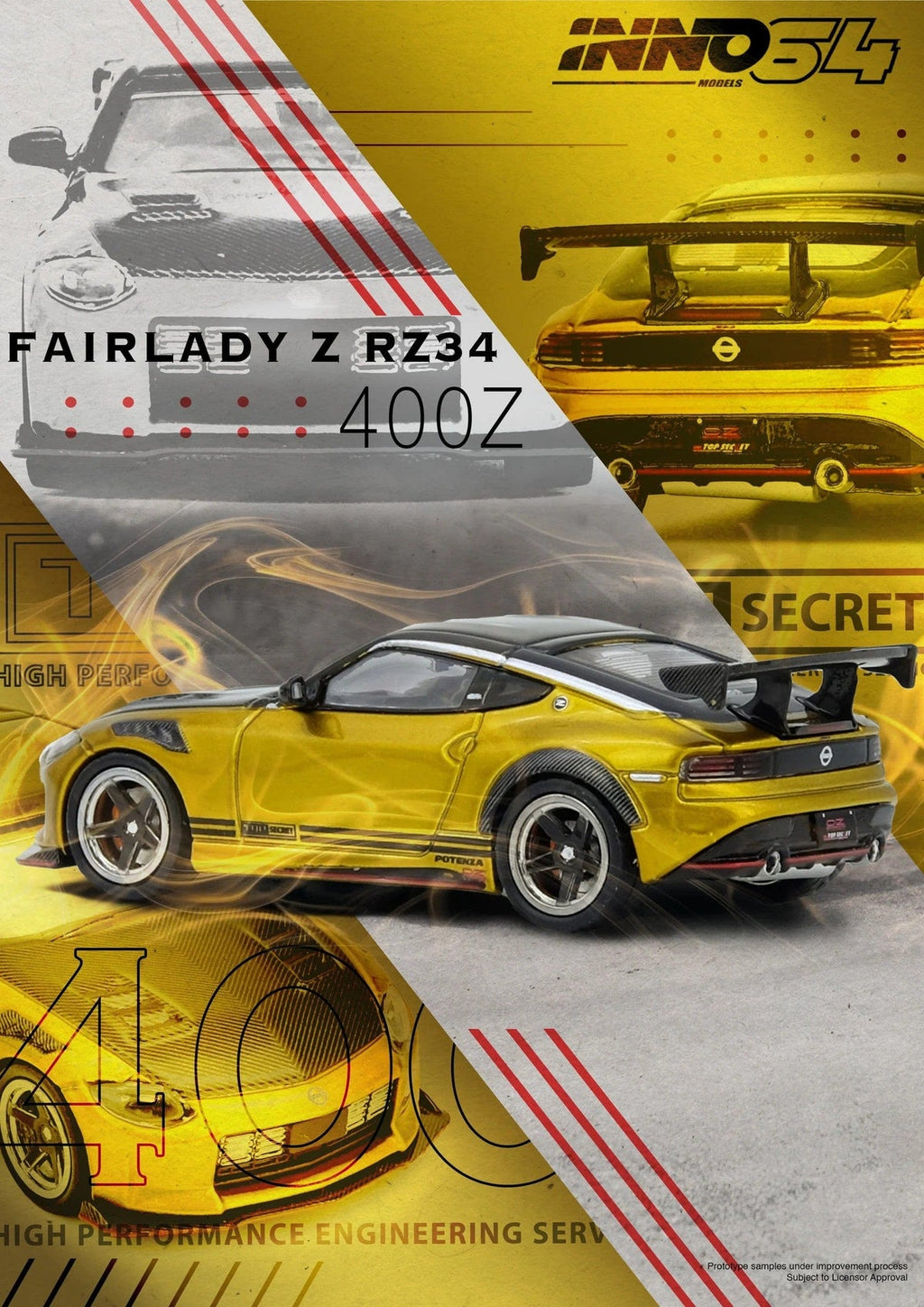 Inno64 Nissan Fairlady Z (RZ34) Top Secret Gold 400Z