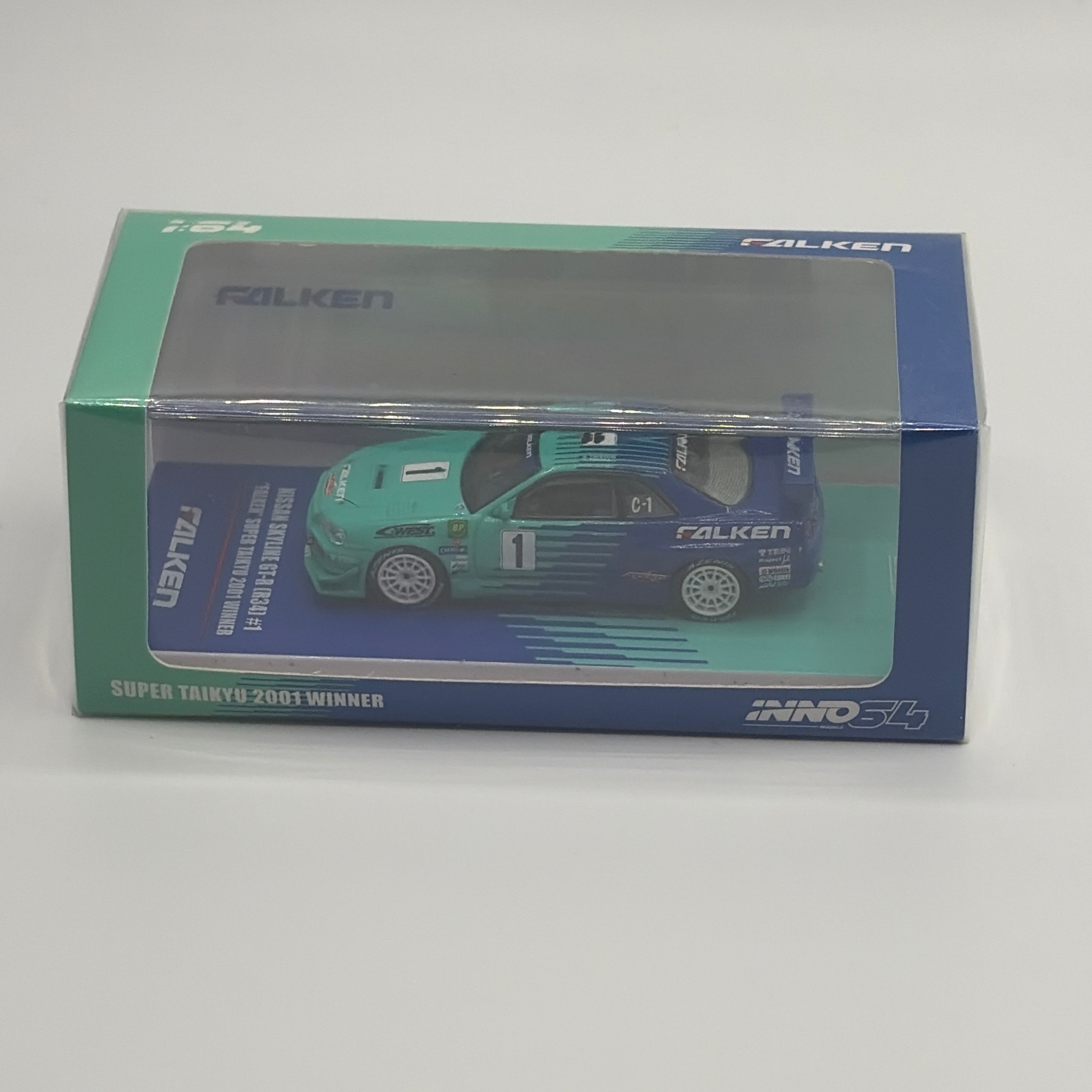 INNO64 Nissan Skyline GT-R R34 Falken 2001 Super Taikyu Winner 1:64