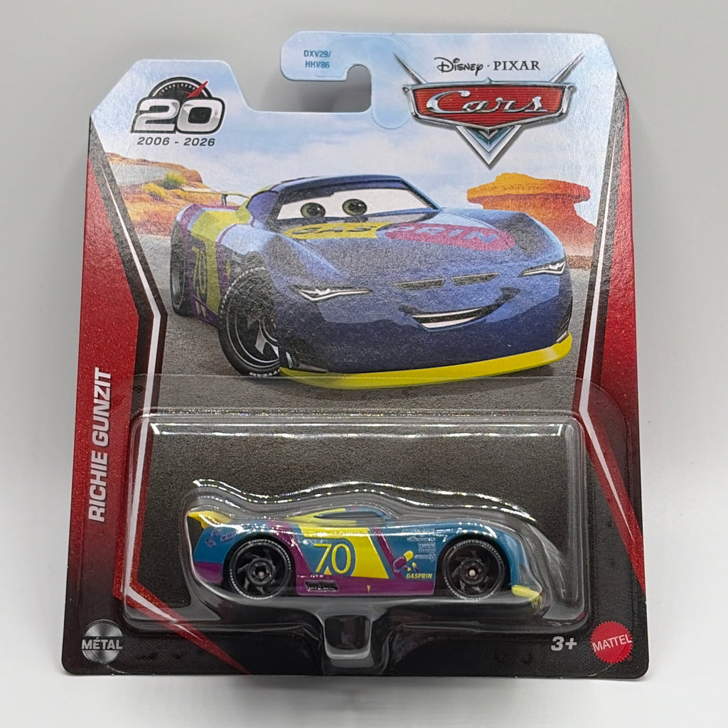 Disney Pixar Cars 20th Anniversary – Richie Gunzit #70 Die-Cast