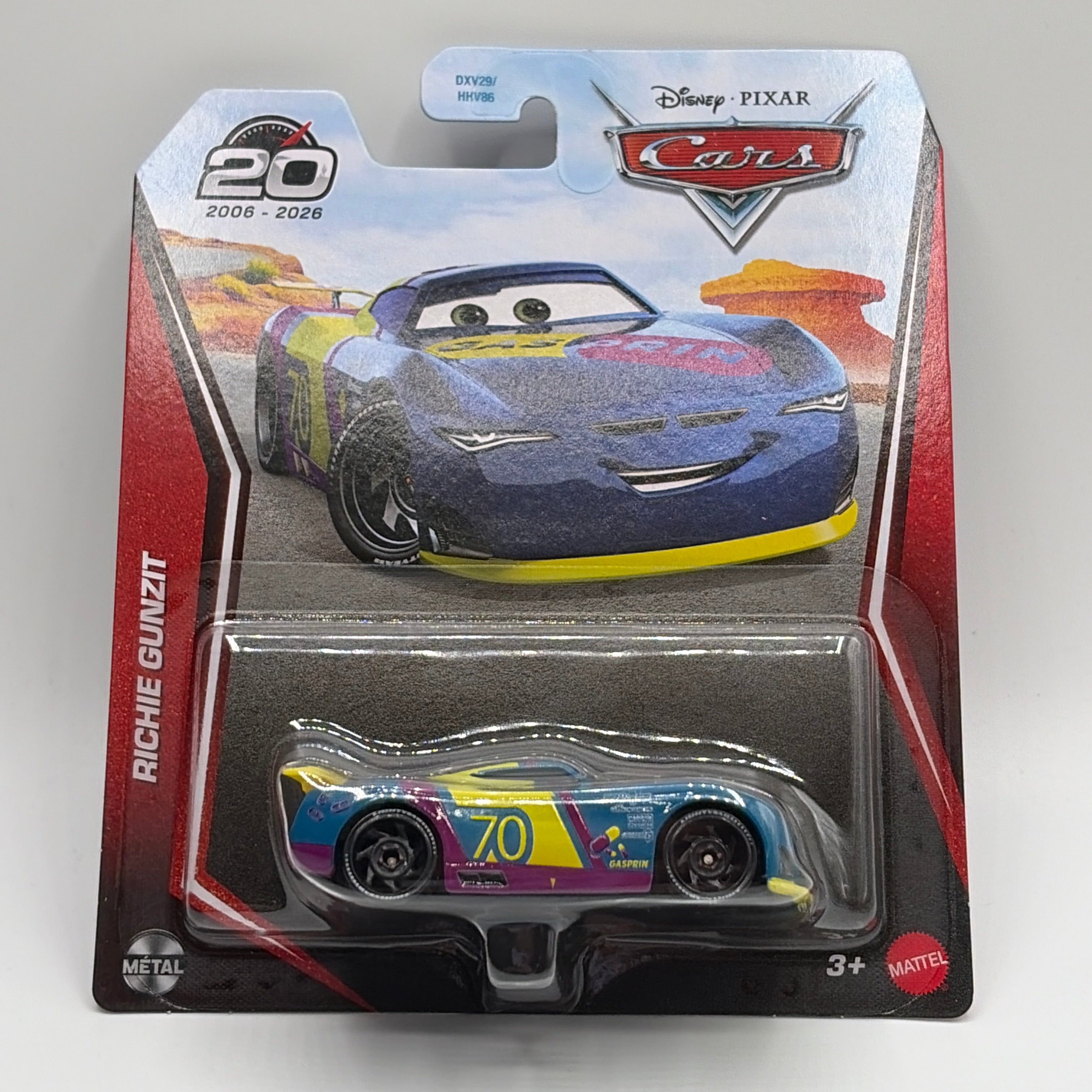 Disney Pixar Cars 20th Anniversary – Richie Gunzit #70 Die-Cast