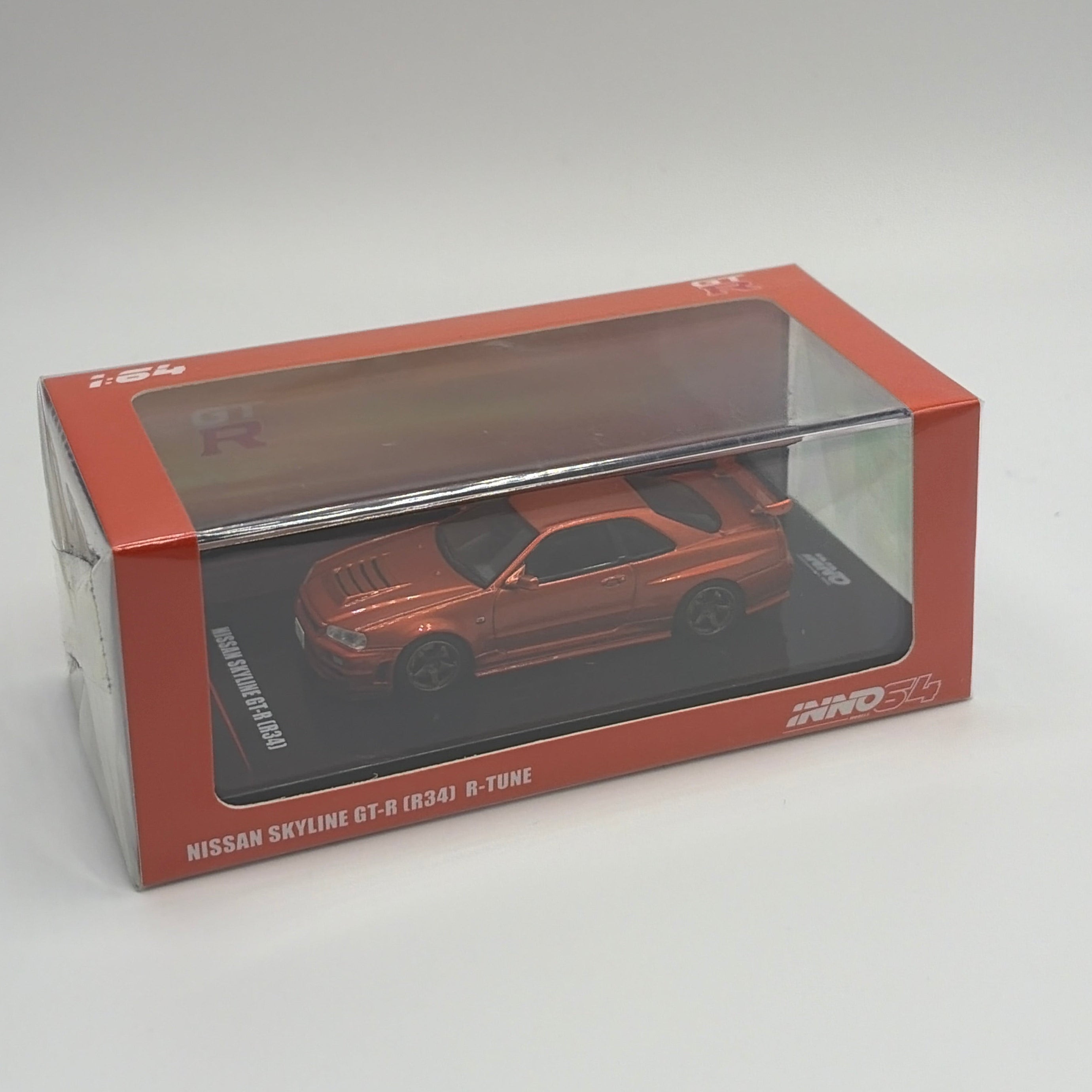 INNO64 Nissan Skyline GT-R R34 R-Tune Orange Metallic