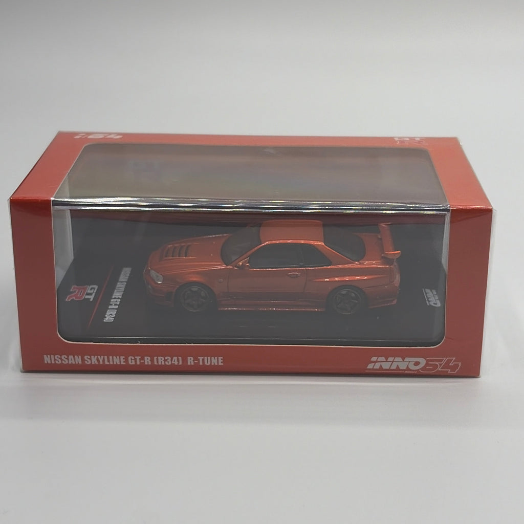 INNO64 Nissan Skyline GT-R R34 R-Tune Orange Metallic