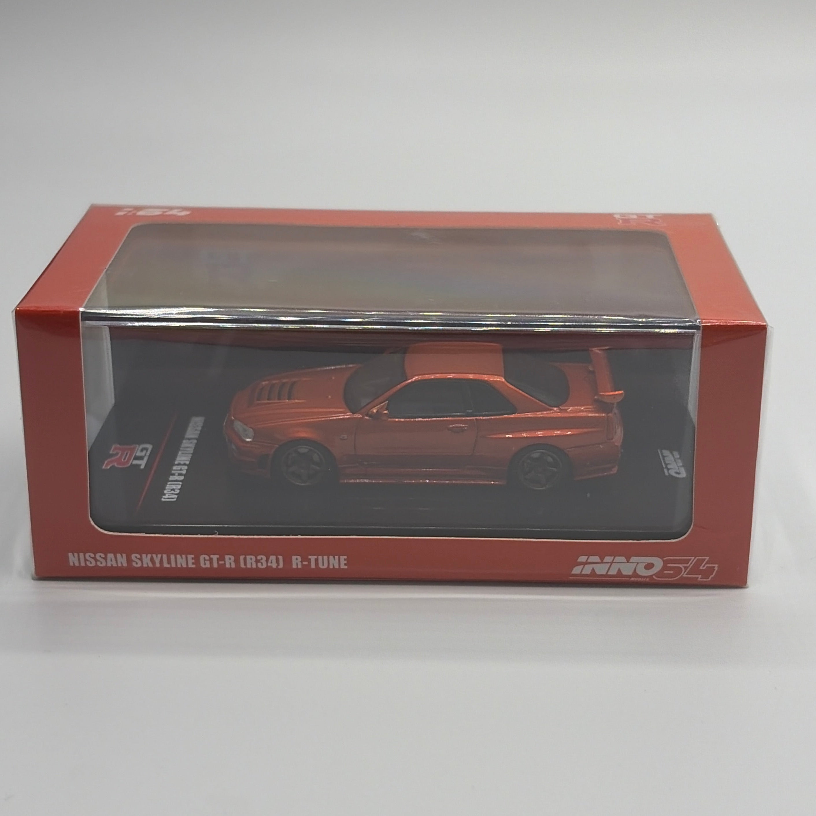 INNO64 Nissan Skyline GT-R R34 R-Tune Orange Metallic