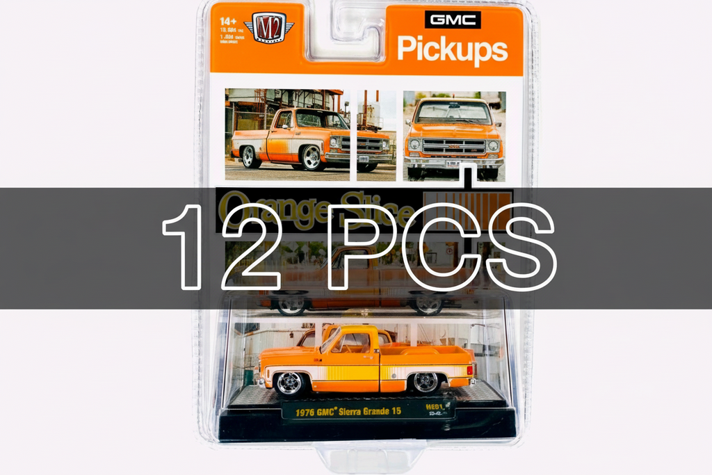 M2 Machines GMC Pickups Orange Slice 12-Piece Set - 1 Chase Per Box