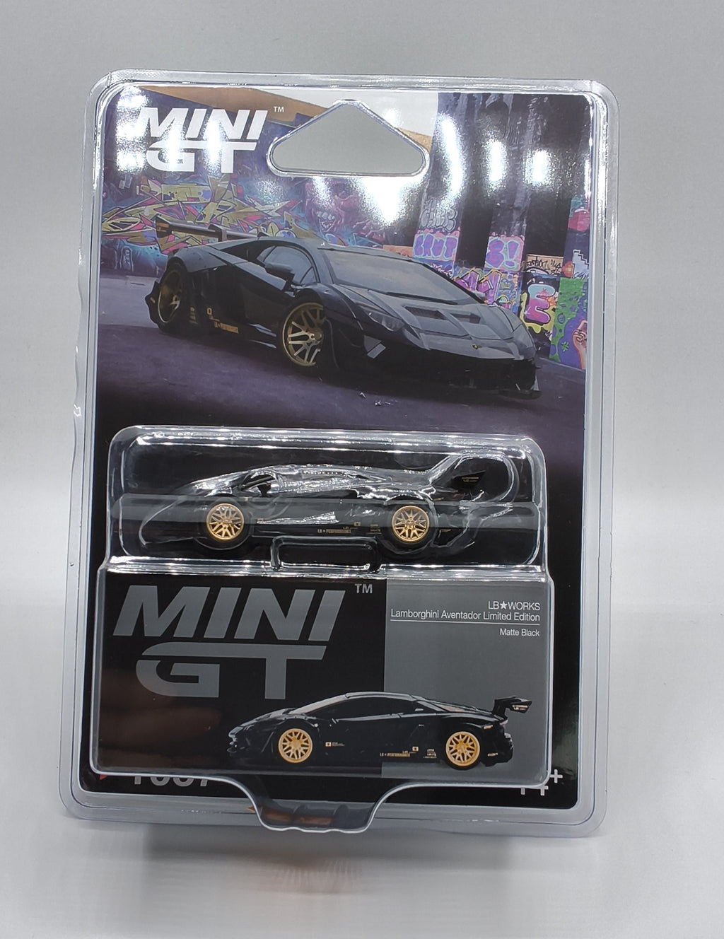 Mini GT #1087 LB WORKS Lamborghini Aventador Limited Edition Matte Black