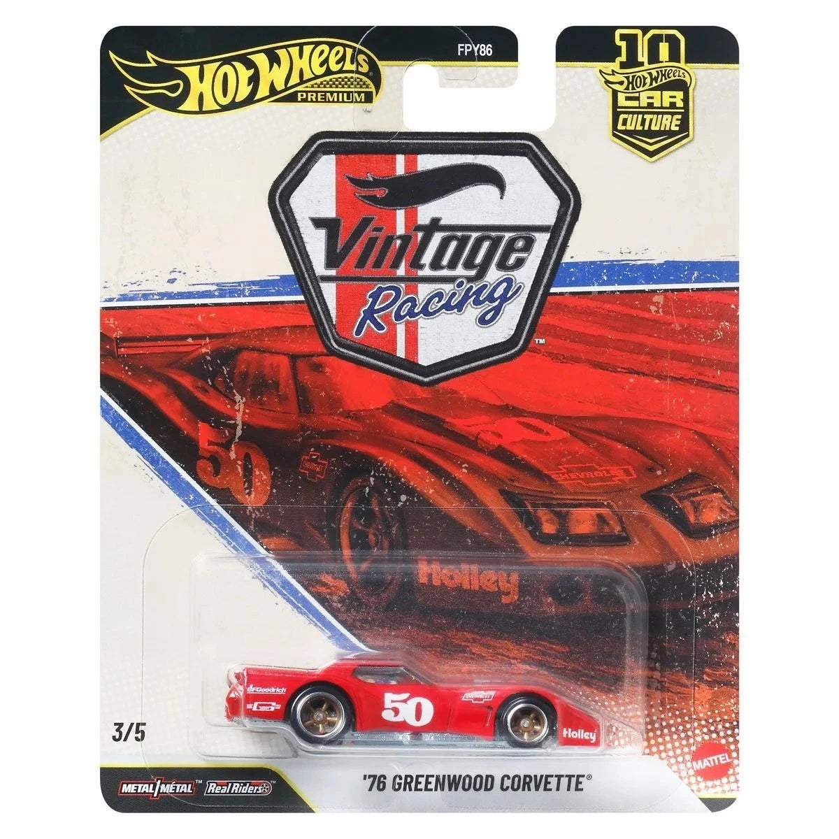 Hot Wheels Vintage Racing 3/5 '76 Greenwood Corvette