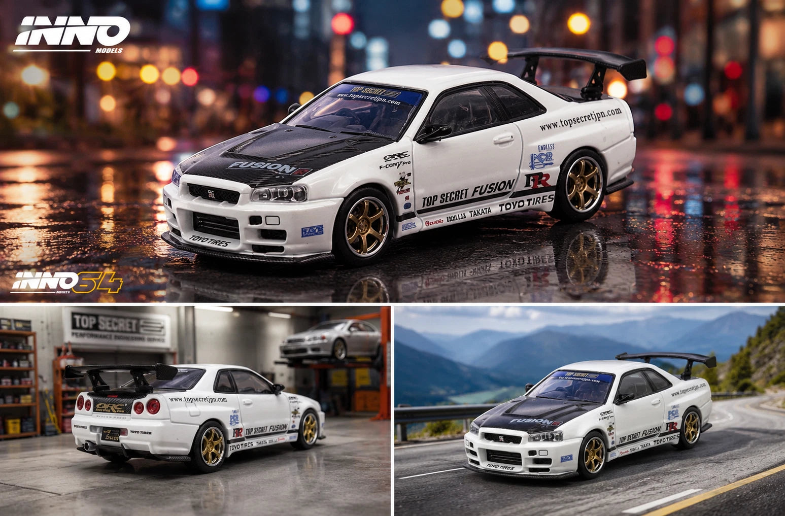 Inno64 Nissan Skyline GT-R R34 Top Secret Fusion Edition
