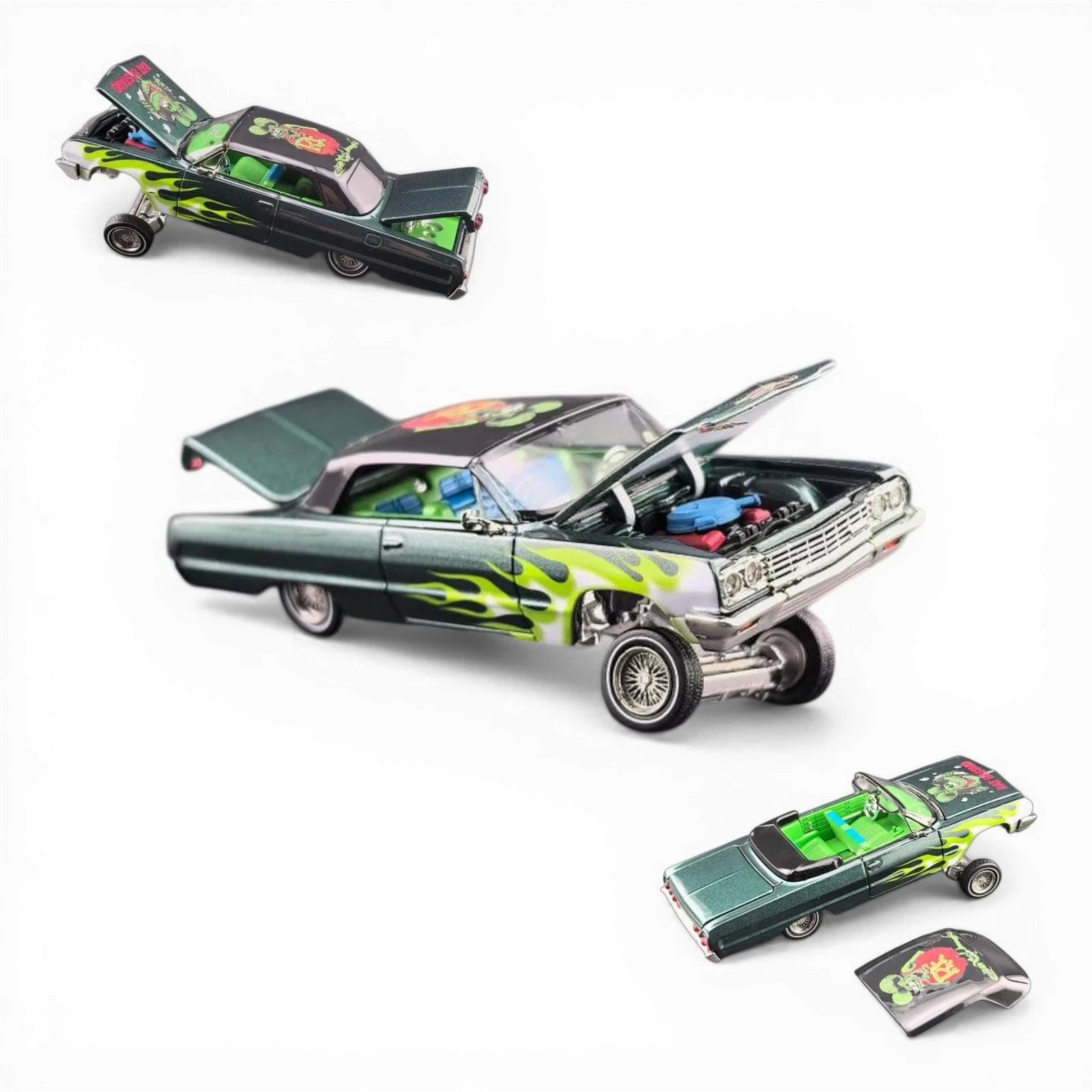Fine Works64 Chevrolet Impala Bouncing Car - Emerald Green Fink Mouse