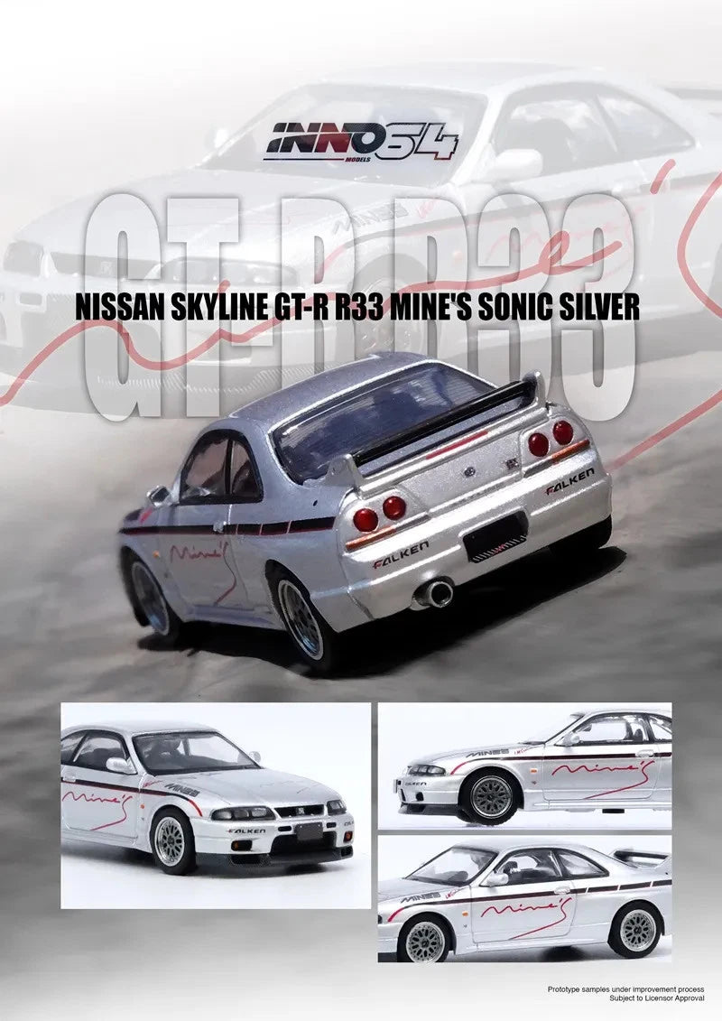 INNO64 Nissan Skyline GT-R (R33) Tuned By “MINE’S” – Silver