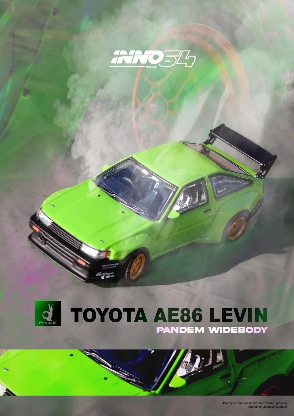 INNO64 Toyota AE86 Levin "Pandem Rocket Bunny" - Green