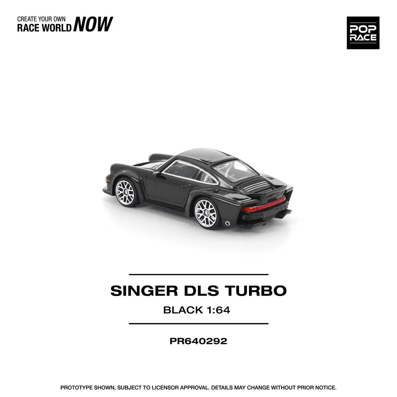 Pop Race Porsche Singer DLS Turbo Road Black PR64-292