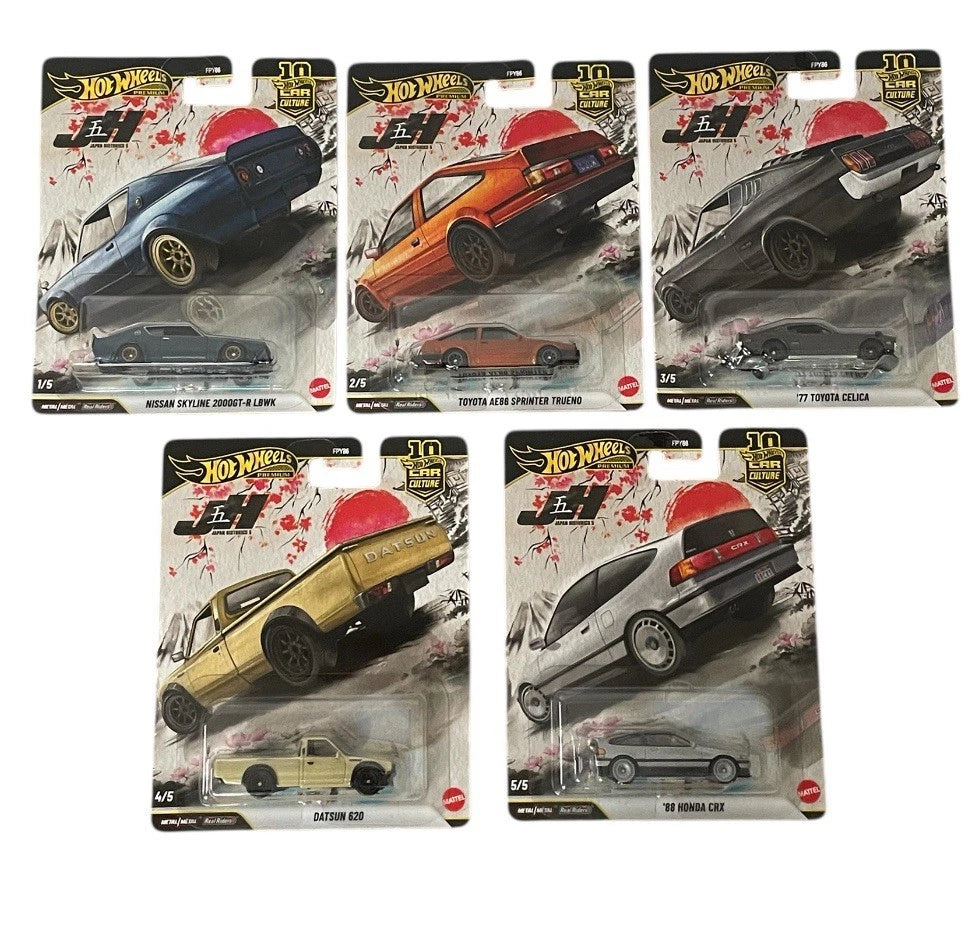 Hot Wheels Car Culture 2026 P Japan Historics 5 Set of 5 Cars