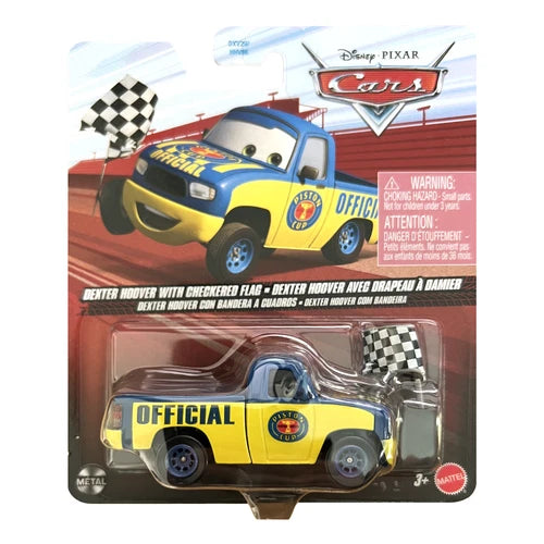 Disney Pixar Cars 1:55 Scale Die-Cast Metal – Dexter Hoover with Checkered Flag
