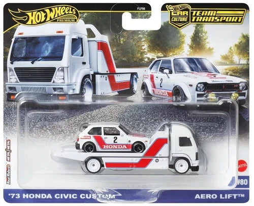 Hot Wheels 2025 Team Transport '73 Honda Civic Custom with Aero Lift