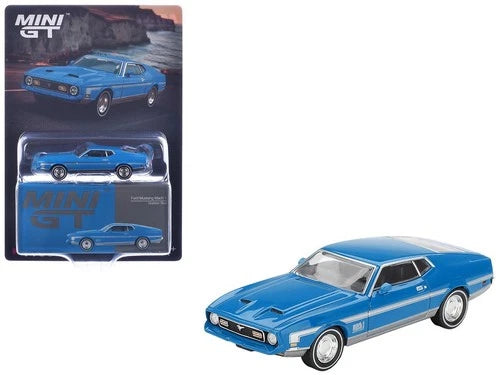 Mini GT 1138 Ford Mustang Mach 1 Grabber Blue