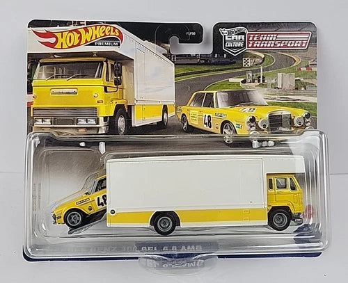 Hot Wheels Team Transport #39 Mercedes-Benz 300 SEL 6.8 AMG with Fleet Flyer