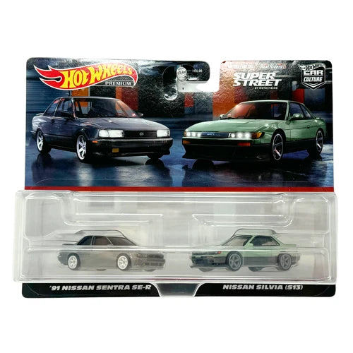 Hot Wheels Premium 2-Pack '91 Nissan Sentra SE-R & Nissan Silvia S13