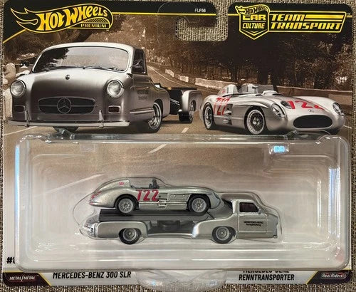 Hot Wheels Team Transport #89 Mercedes 300 SLR with Renntransporter