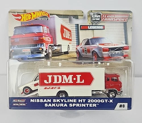 Hot Wheels Premium Team Transport Nissan Skyline HT 2000GT-X with Sakura Sprinter