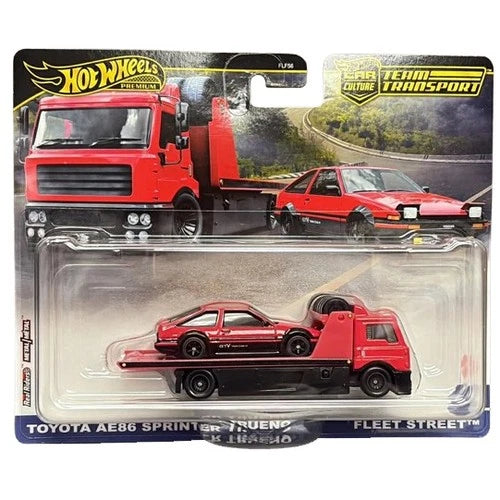 Hot Wheels Team Transport #84 Toyota AE86 Sprinter Trueno with Fleet Street