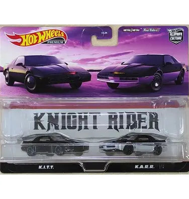 Hot Wheels Premium 2-Pack Knight Rider K.I.T.T. & K.A.R.R.
